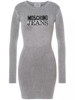 Платье в полоску MOSCHINO JEANS, серый