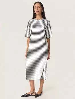 Платье в полоску от ингины Soaked In Luxury, белый/черный