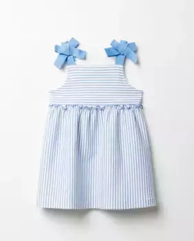 Платье в полоску пике Sfera, синий