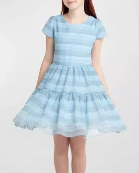 Платье в полоску Polly Neo для девочек, размер 7–16 Zoe, цвет Blue