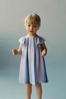 Платье в полоску ZARA, синий