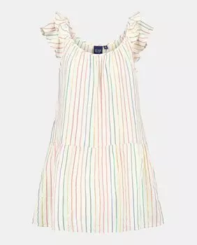 Платье в разноцветную полоску Gap, мультиколор