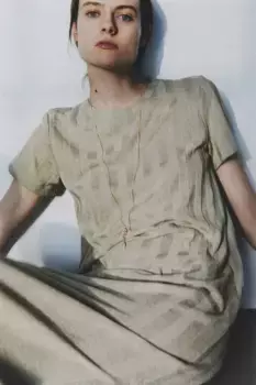 Платье в рубчик H&M, зеленый