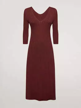 Платье в рубчик из мериносовой ткани Wolford, цвет port royale