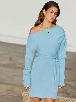 Платье в рубчик от тилли Never Fully Dressed, синий