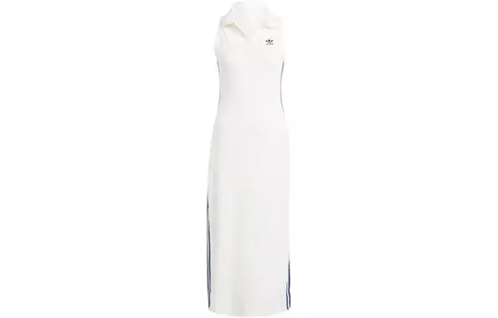 Платье в рубчик Premium Originals белого цвета Adidas Originals