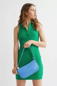 Платье в рубчик с воротником H&amp;M, зеленый