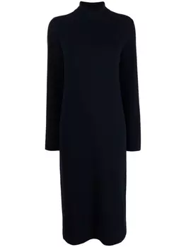 Платье в рубчик с высоким воротником Onefifteen, синий