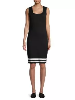 Платье в рубчик Saks Fifth Avenue Black frost