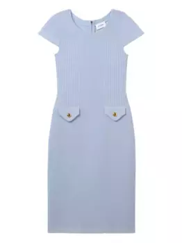 Платье в рубчик St. John, синий