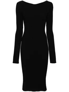 Платье в рубчик Stella McCartney, черный