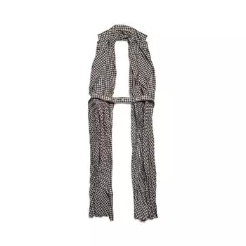 Платье в складку Stola BALENCIAGA, черный/кремовый