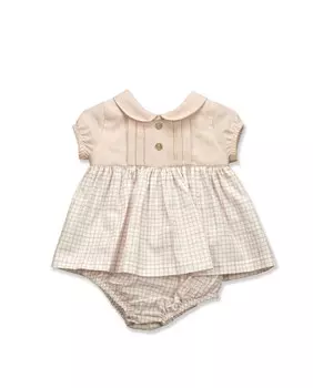 Платье в стиле Иисуса для девочки с квадратами Виши BABID, розовый