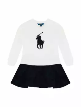 Платье в стиле колор-блок Ralph Lauren, мультиколор