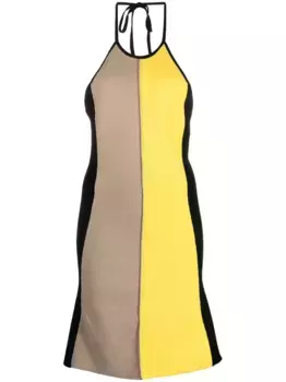 Платье в стиле колор-блок Sunnei, желтый