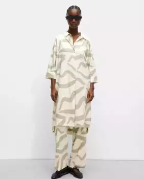 Платье в стиле рубашки миди с принтами Parfois, цвет Crudo