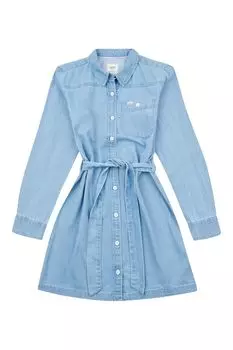 Платье в стиле вестерн для девочек с длинными рукавами Lee, синий