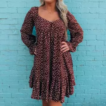 Платье в стиле «все нарядно» цвета «кирпич» VERY J, цвет brick