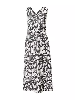 Платье Warehouse, черный/белый