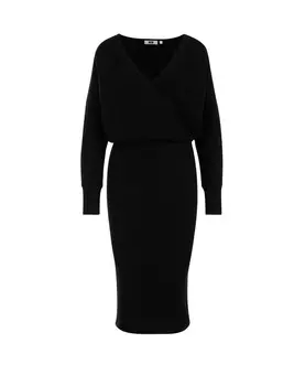Платье WE Fashion Knitted dress, черный