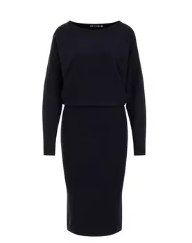 Платье WE Fashion Knitted dress, морской синий