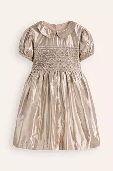 Платье вечернее со сборками Boden, золотой