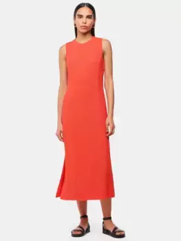 Платье Whistles Erin Textured Midi, цвет coral