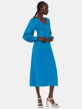 Платье Whistles Petite Serpent Jacquard Midi, синий