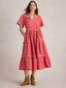 Платье White Stuff Coralie Organic Cotton, цвет pink/multi