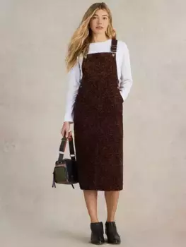 Платье White Stuff Emmie Abstract Organic Cotton Blend Corduroy Pinafore, разноцветный