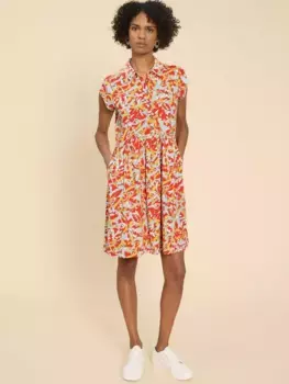 Платье White Stuff Everly Jersey Shirt, цвет orange/multi