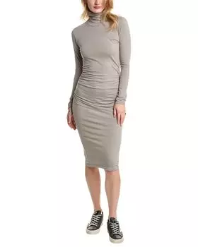 Платье-водолазка миди от James Perse, серый