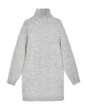 Платье-водолазка с длинными рукавами для девочек Mini Molly, светло-серый