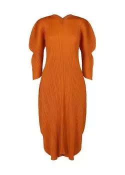 Платье wormhole Pleats Please Issey Miyake, оранжевый