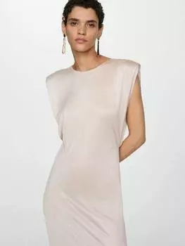 Платье вязальщицы richie knot Mango, кремовый