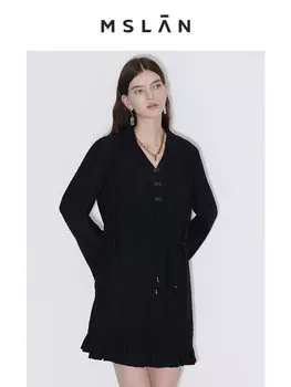 Платье вышитое MSlan, черный