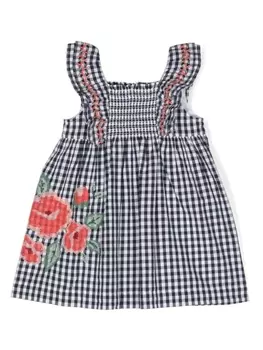 Платье-вышивка в клетку Tartine Et Chocolat, синее