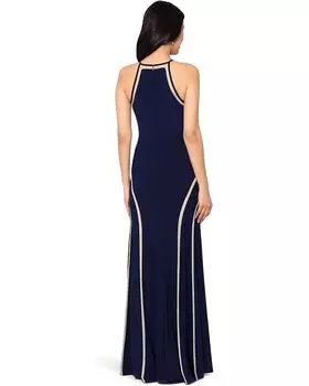 Платье XSCAPE Halter Dress, цвет Navy/Nude