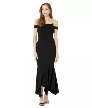 Платье XSCAPE, Off-the-Shoulder Scuba Crepe Flounce