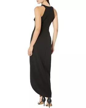 Платье XSCAPE Scuba Crepe Halter Wrap, черный