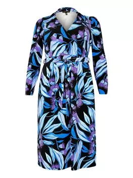 Платье Yoek Dress Wrap Detail, синий