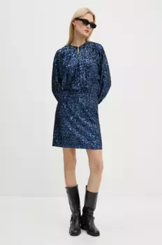 Платье ZADIG&VOLTAIRE с добавлением шелка, синий