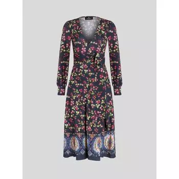 ПЛАТЬЕ-ЗАПАХ ИЗ ДЖЕРСИ ETRO, синий