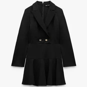 Платье Zara Buttoned, черный