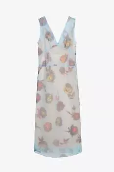 Платье Zara Contrast Print - Limited Edition, мультиколор