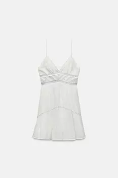 Платье Zara Cotton Muslin, белый