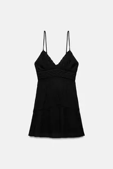 Платье Zara Cotton Muslin, черный