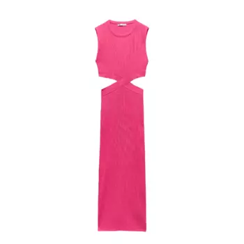 Платье Zara Cut-out, фуксия