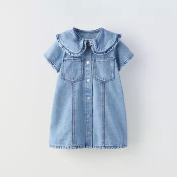 Платье Zara Denim, голубой