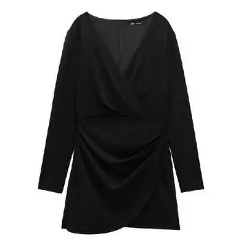 Платье Zara Draped, черный